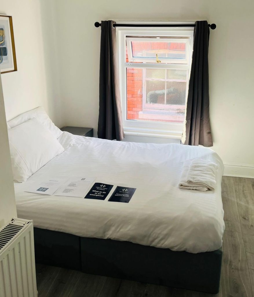 Bedroom at the Hillcrest Hotel Southport.