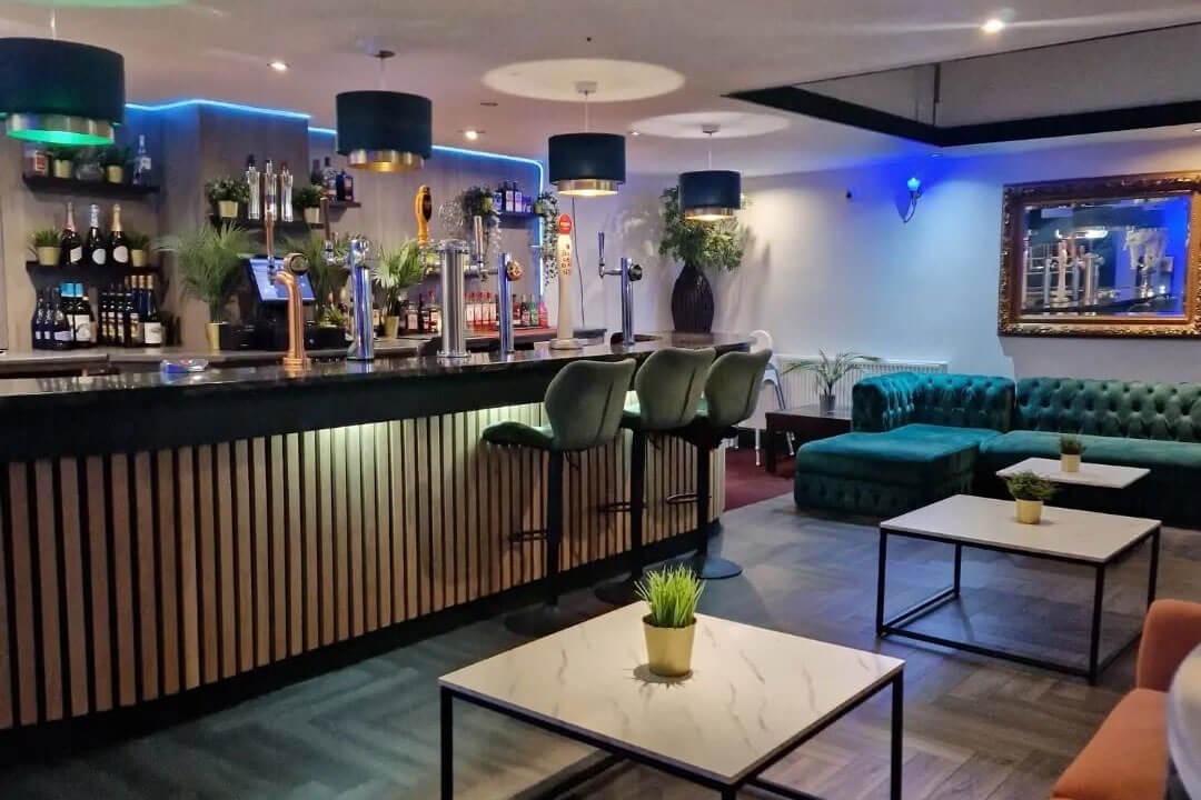 The bar at the Hillcrest Hotel.